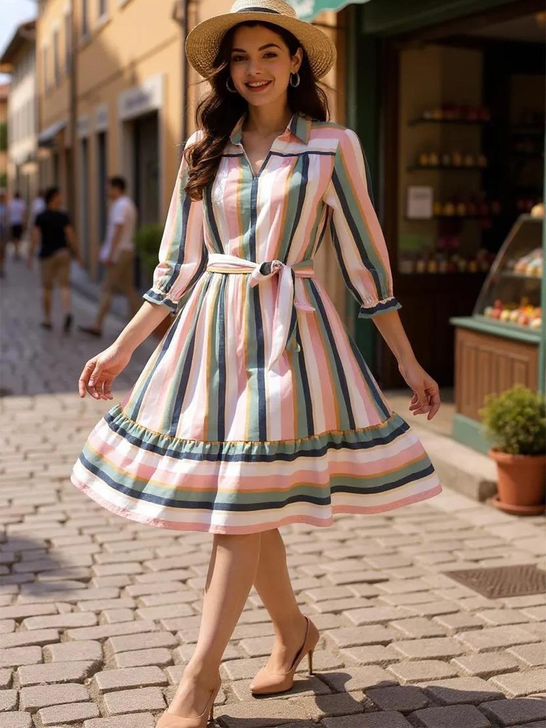 Printed Flared Skirt