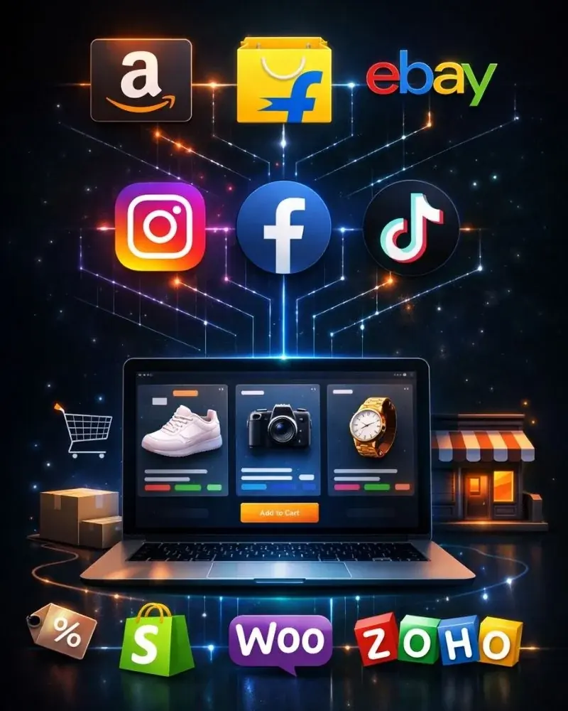 List on selling channels - multi-channel upload interface