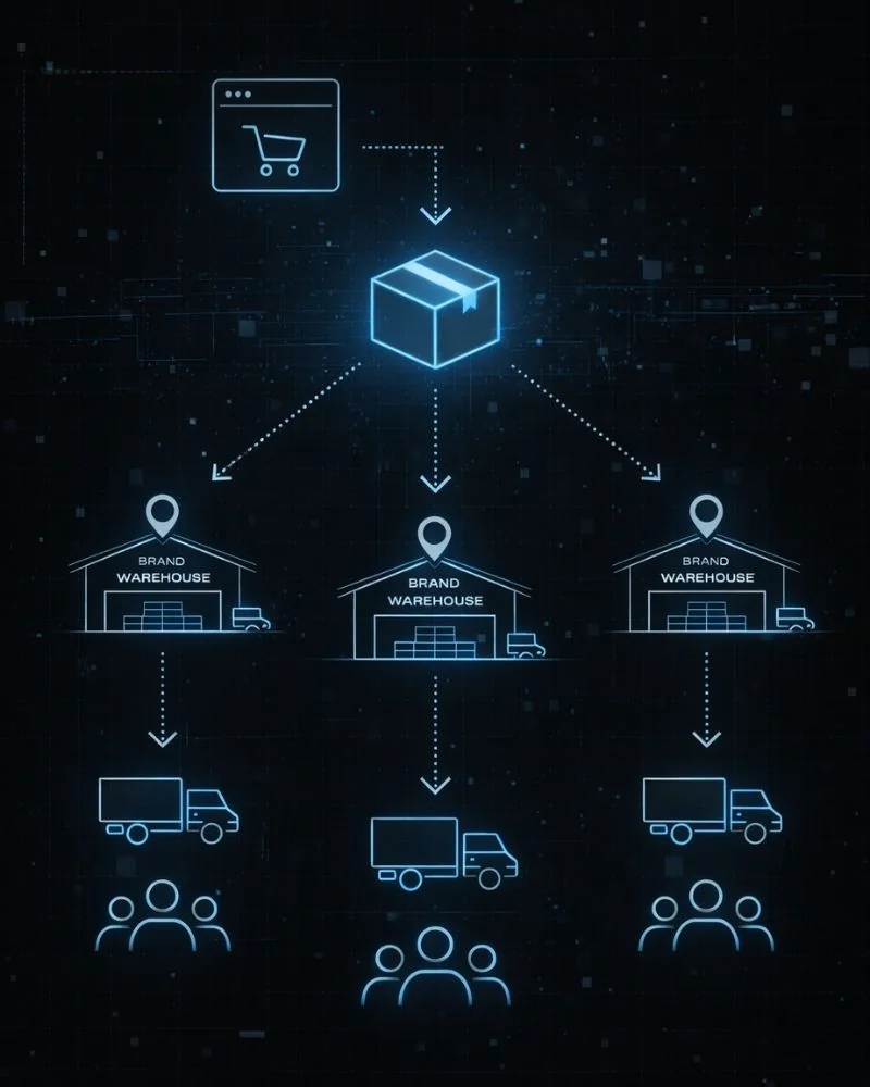 Order Routing via Nearest Brand Warehouse